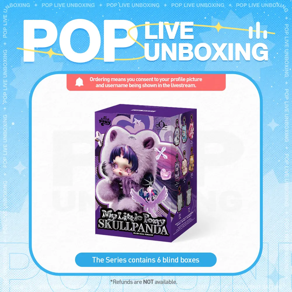 [POP NOW]SKULLPANDA × My Little Pony Series Plush Doll Pendant Blind Box 1.0 POP MART