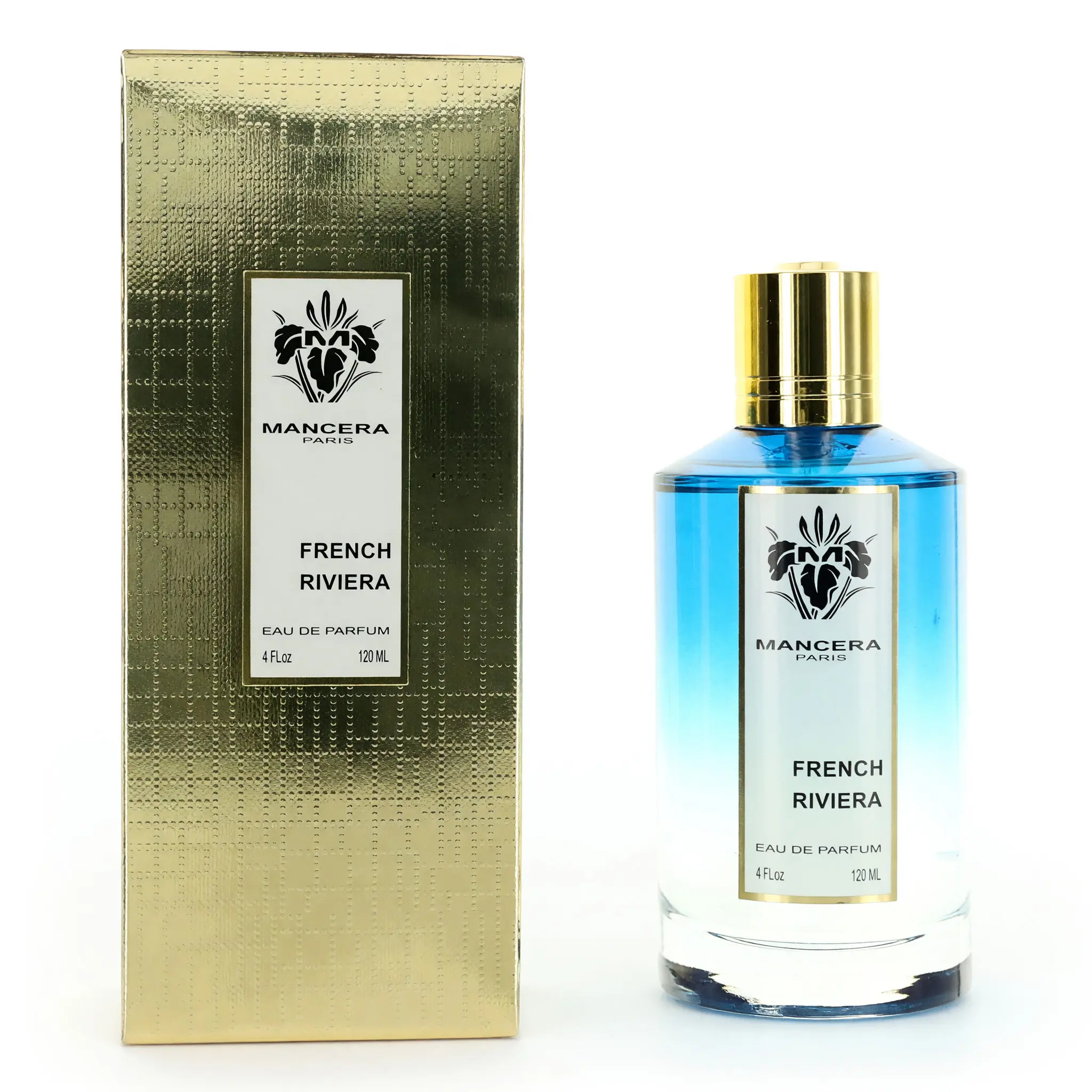 Mancera French Riviera Unisex Eau de Parfum Spray, 4 fl oz Aquatic Citrus Perfume with Spicy Ginger, Sea Salt, Lemon & White Musk Notes, Sea Salt Musk