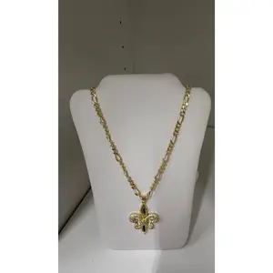 Gold Fleur de Lis Necklace Pendant
