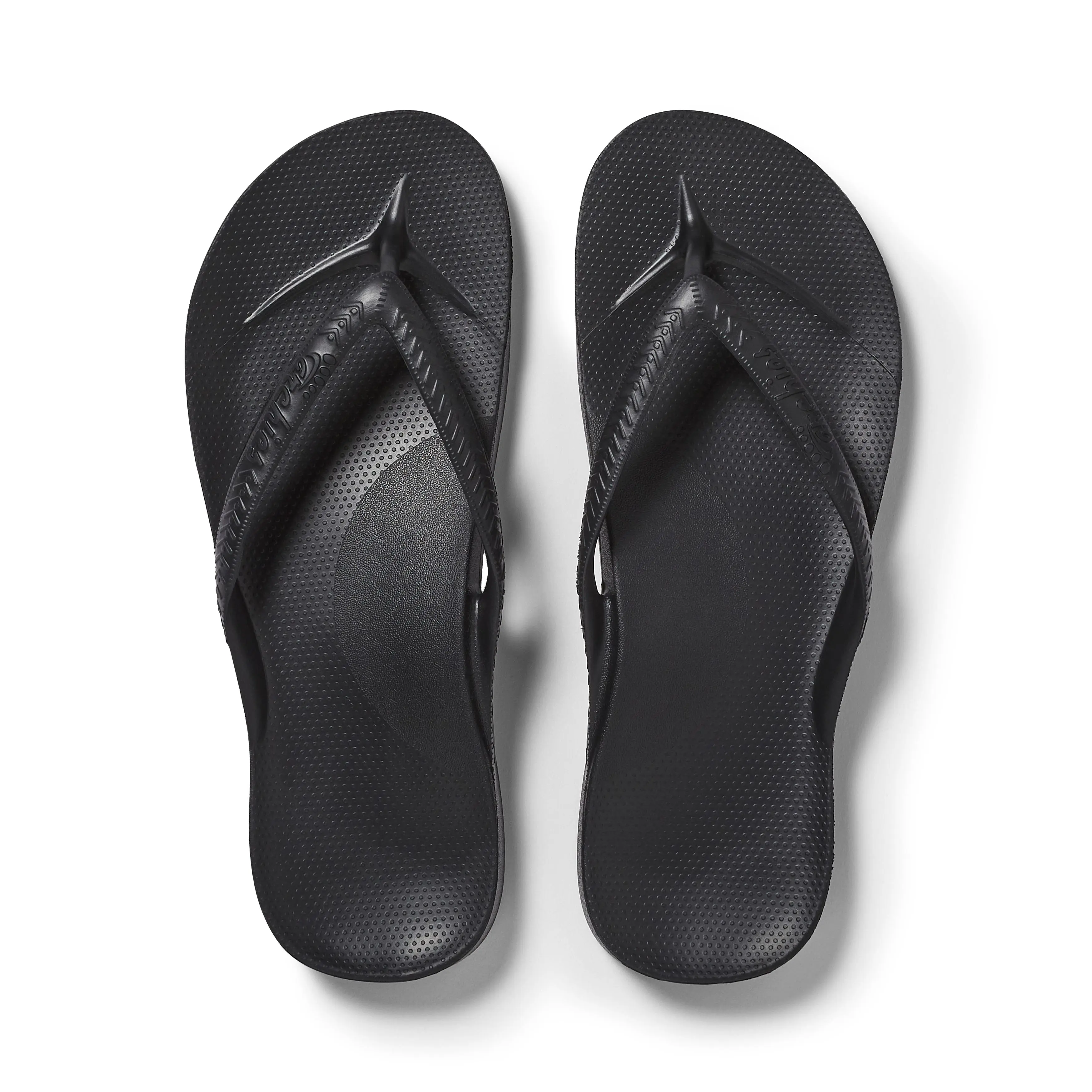 ARCHIES | Black Arch Support Flip Flops for Men & Women – Orthotic Sandals for Plantar Fasciitis Relief – Lightweight, Cushioning, Shock-Absorbing Slippers, Sandals for Walking, Foot Pain & All-Day Comfort