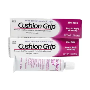 Cushion Grip Thermoplastic Denture Adhesive, 1 oz (2-Pack) - Refits & Tightens Loose Dentures Cushion Grip Thermoplastic Denture Adhesive, 1 oz (2-Pack) - Refits & Tightens Loose Dentures