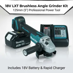 Makita DGA404 18V 125mm  lithium-ion Cordless Brushless r Kit