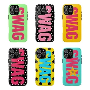 SWAG Combo Phone Case, Y2K Swag Phone Case Cover for iPhone 17 16 15 14 13 12 Pro Max,2000s Protective Case,Vibes Colorful