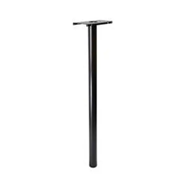212 MAIN 1-Piece Powder Coated Pacifica In-Ground Steel Mailbox Post, Black, with Hardware