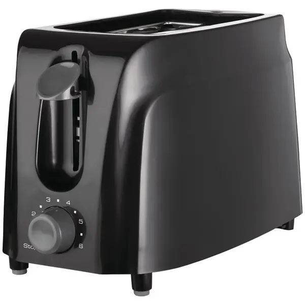 Brentwood Cool-Touch 2-Slice Toaster - Compact Rectangular Black Kitchen Appliance, Corded Plug, Ideal for Home Users to Toast Bread