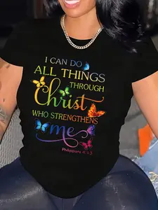 Cotton Black Casual ShortSleeve TShirt