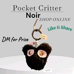 Pocket Critter-Noir cute soft friend to take everywhere you go.