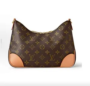 Pre-owned Louis Vuitton Boulogne Monogram Canvas Ox Horn Bag | Full Authentic Microchip Version | Clutch & Shoulder Bag