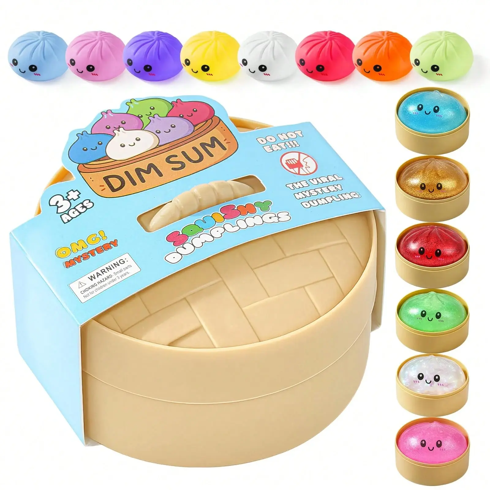 Dumpling Squishy Toy, Random Colors, Cute Slow Rising Squeeze Toy, Sensory Fidget Toy For Anxiety Relief, Stress Relief Desk Toy, Party Favor & Birthday Gift