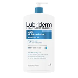 Lubriderm Daily Moisture Lotion – 24 oz | Fragrance-Free Body Lotion with Pro-Ceramide