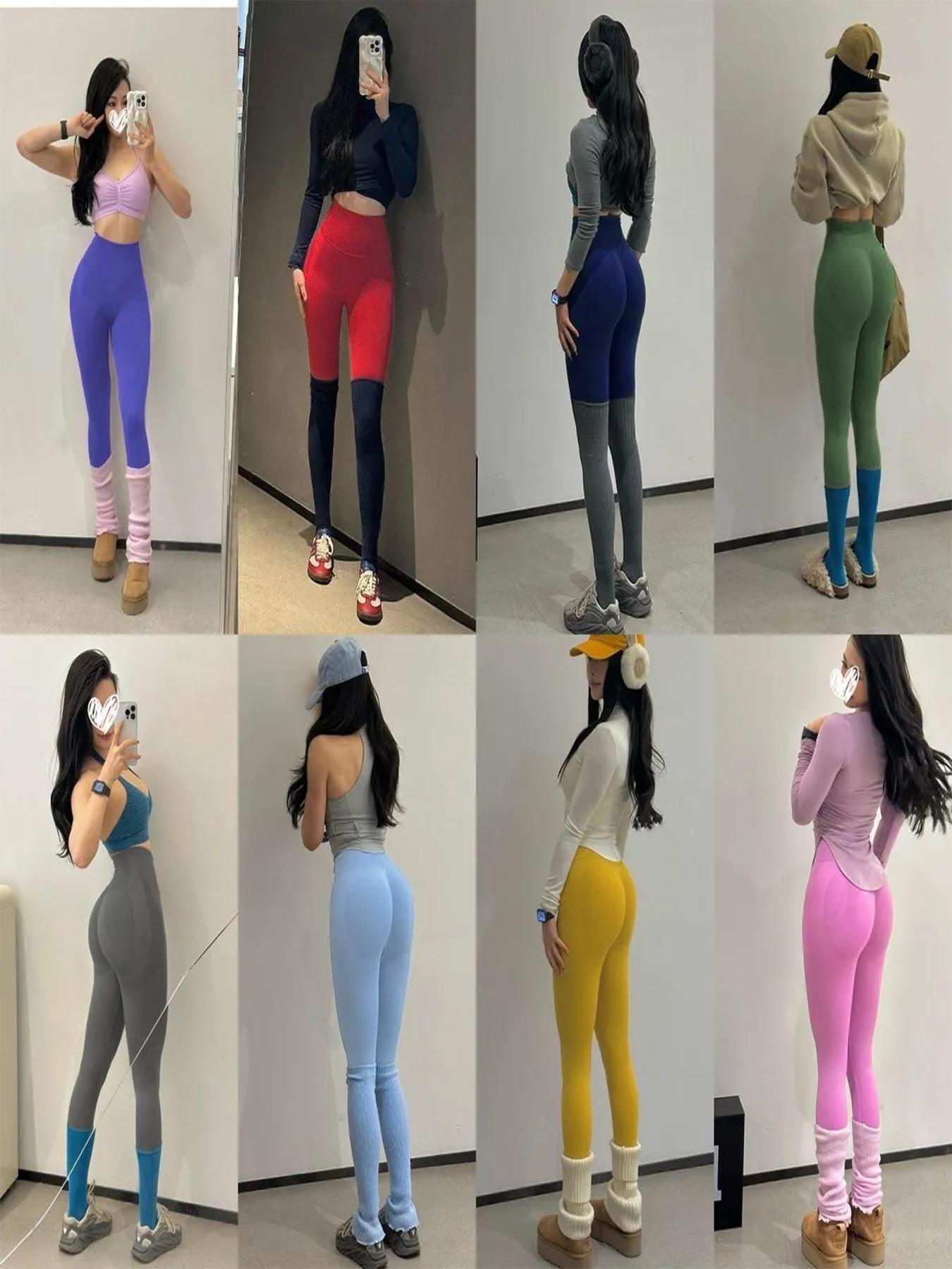 SUOVADUN CK8003 Women's High-Waist Seamless Yoga Leggings Quick Dry Stretchy Activewear Pants for Fitness Workout Casual Attire Soft Breathable Moisture Wicking Hip Lift Athleisure Y-Shaped Tummy-Control Slim Legs