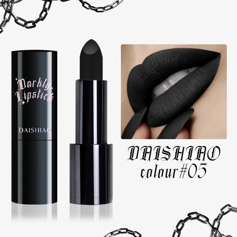 Black lipstick waterproof long-lasting matte lipstick makeup lip gloss