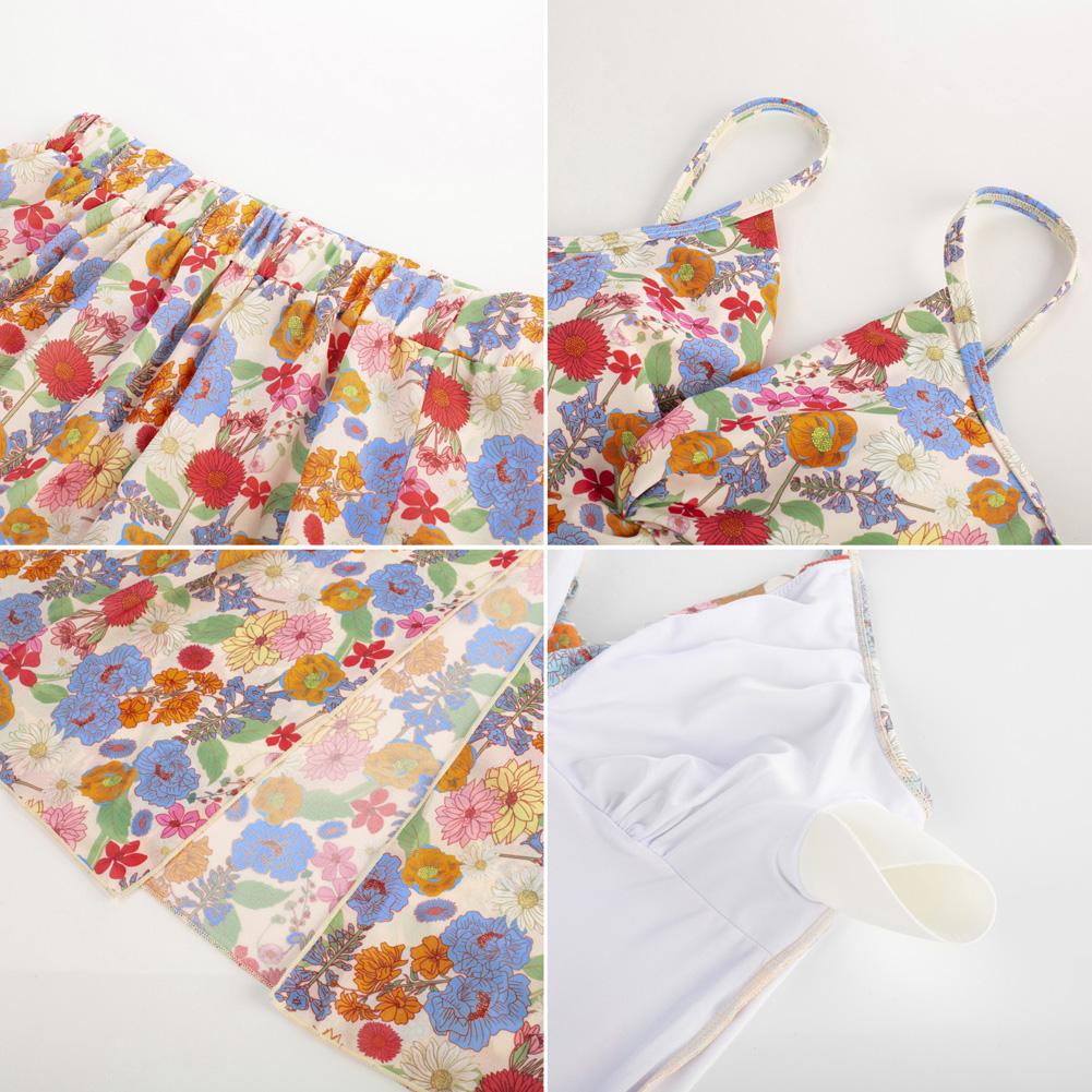 【GRACE KARIN】 Women's Two-piece set Swimsuits with Cover Up Skirt Tummy Control V Neck Bathing Suits SpringStatements