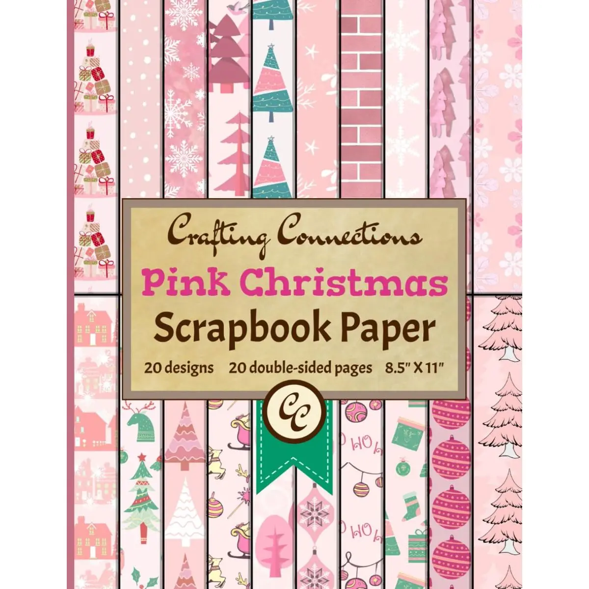 Pink Christmas Scrapbook Paper - Double Sided: Pastel Pink Holiday Collection - Decorative Craft Paper for DIY Crafts Paperback – October 15, 2024