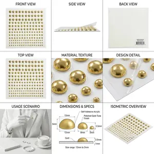 Massive 150Pcs Gold Press-On Piercing Set - Shiny Metallic Fake Earrings & Nose Studs, 24H Long-Lasting Self-Adhesive Body Jewelry, No-Pain Temporary Look