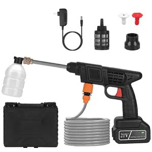 Cordless Pressure Washer Portable Electric Power Washer High Pressure Water Sprayer 400PSI Car Washer Cleaner with 0° & 40° Nozzle Foam Bottle Filter 12000mAh 21V Battery and Charger