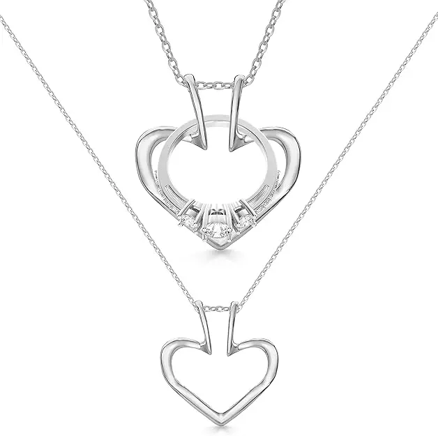 Original Patented Practical Ring Holder Necklace - Stainless Steel Women's Fashion Ring Holder Jewelry - Gift for Her (Wife, Nurse)
