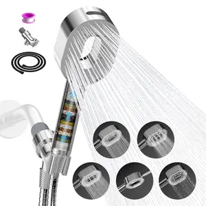 Shower Head with 20 Stage Filter Handheld – High-Pressure,Multiple Modes,Power Wash, Shower Head  with 1.5m Hose