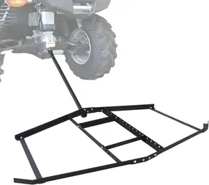 Driveway Drag Harrow, 66" Heavy Duty Steel Tow Behind Harrow with Adjustable Bars & Pin Hitch for ATV/UTV, Lawn Leveler for Driveway, Yard