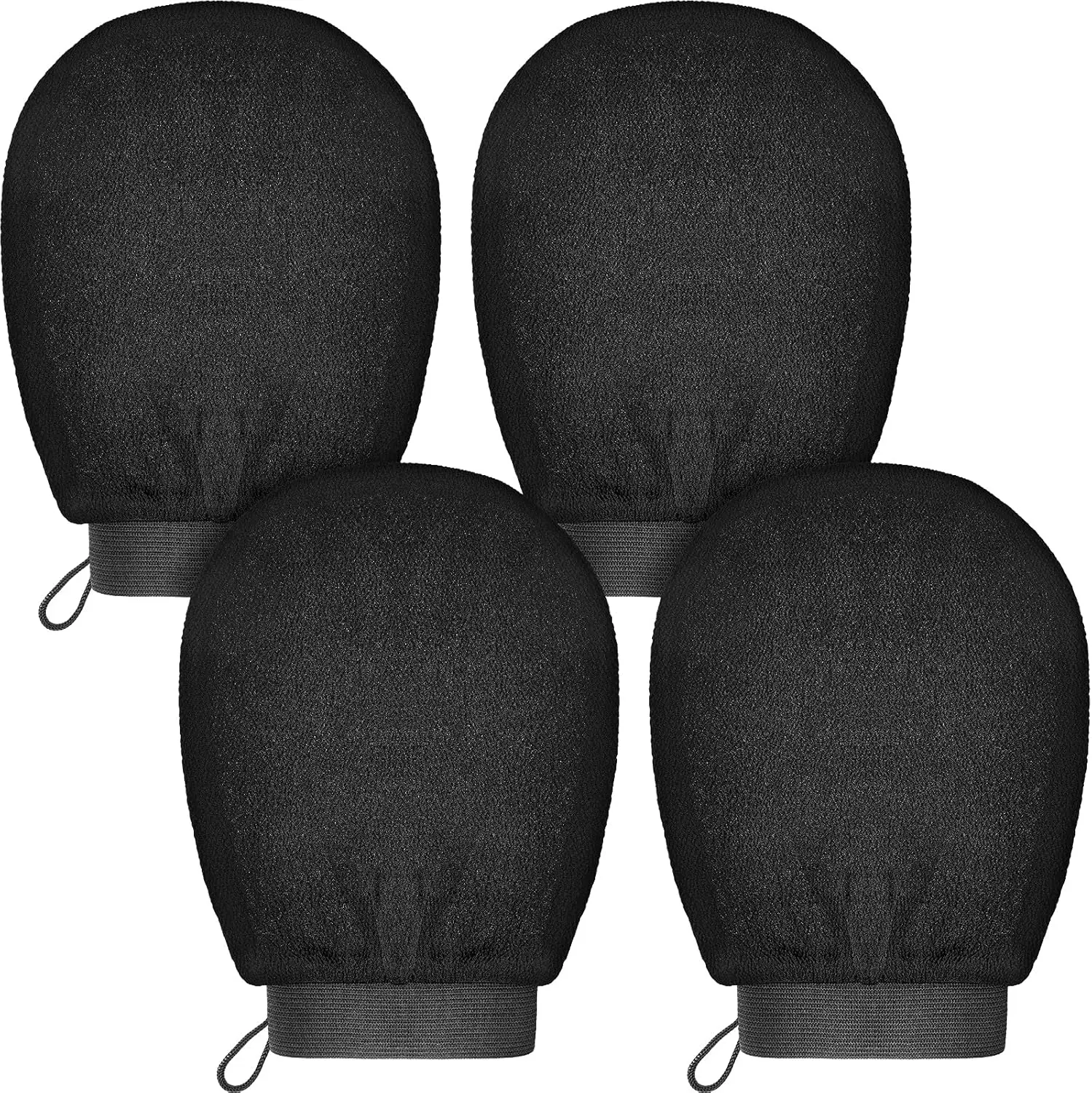 4 Pieces Korean Exfoliating Mitts Deep Exfoliating Gloves Body Scrubber for Bath Shower Dead Skin Remover Keratosis Pilaris