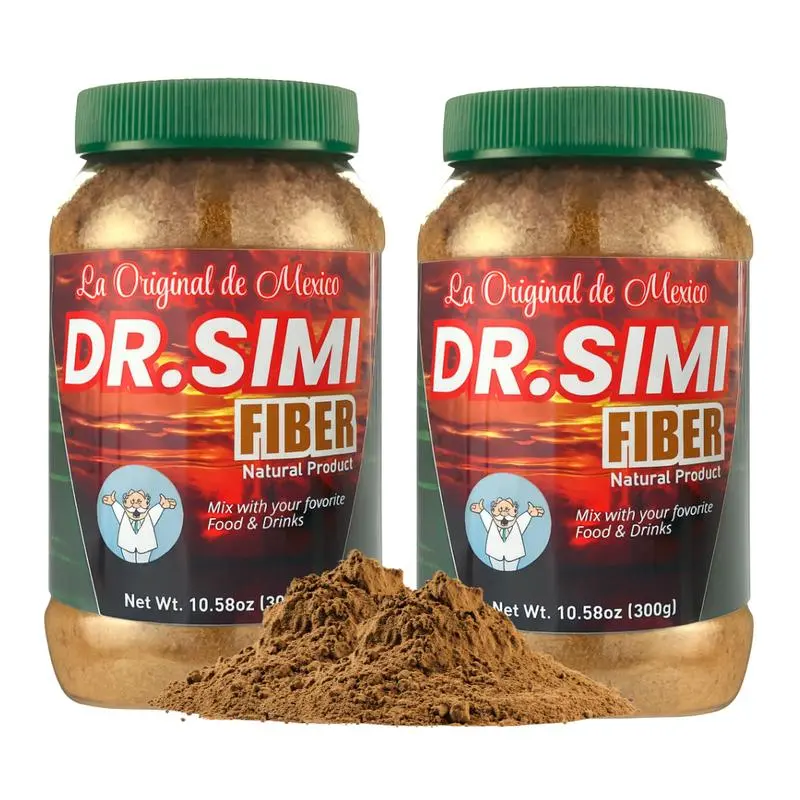 2-Pack La Original Fibra de Mexico Daily Fiber Supplement (2 Jars, 300g/10.5oz) - New Packaging, Viral Formula, All-Natural Wheat Bran-Maguey-Cocoa Fiber Mix Natural Blend - Gut Support, Bloating Relief - Smoothie Boost, Healthy Swaps, Supports Health, Bl