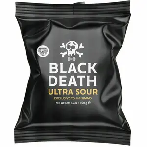 Black Death Ultra Sour Hard Sweets – Extreme Lemon Flavor | UK Import | 3.5oz| Authorized Distributor & Original Product