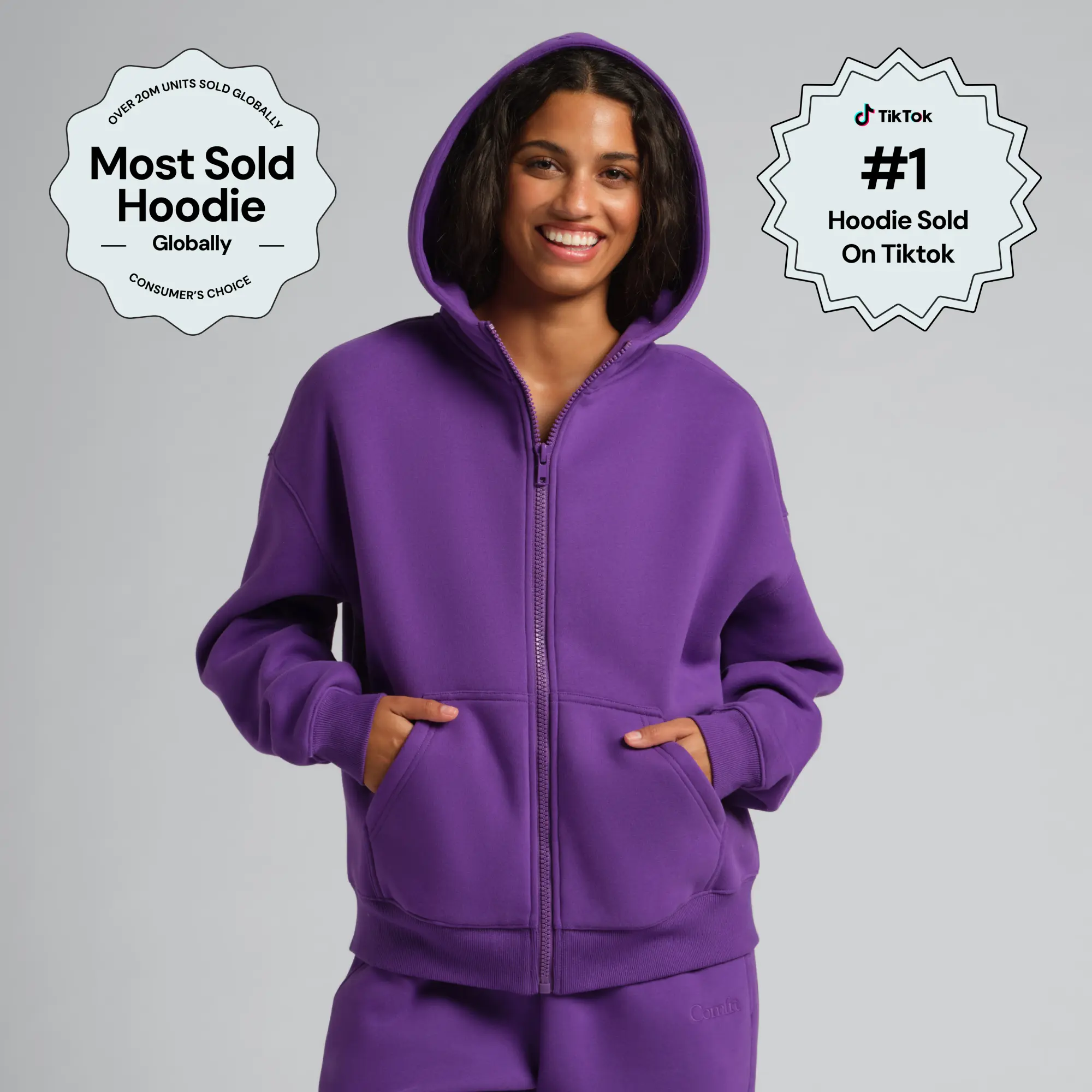 Comfrt | Basic Crop Zip Hoodie | Soft Cropped Zip Up Hoodie For Everyday Wear