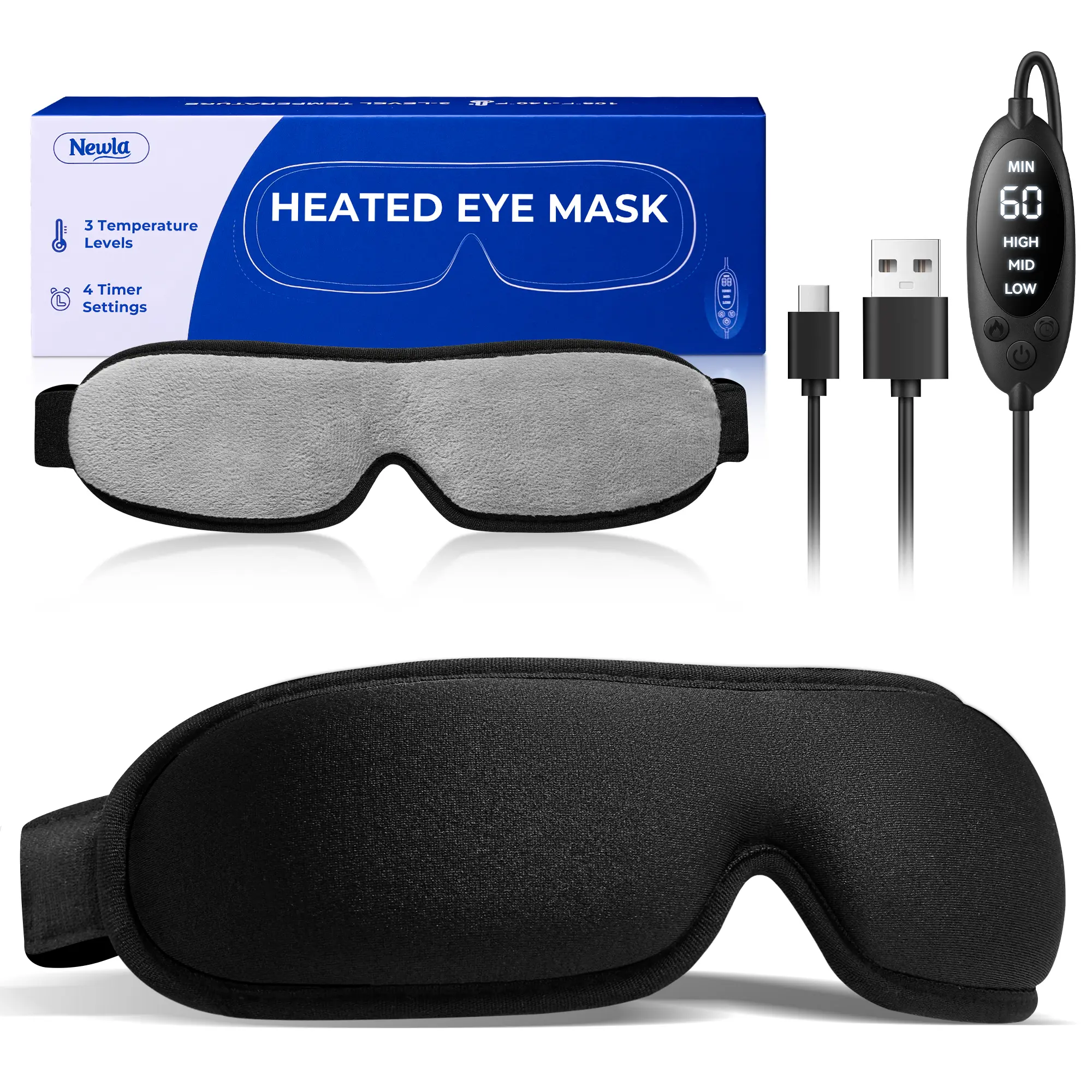 Heated Eye Mask: Targeted Relief for Dry, Tired Eyes | Stable Moist Heat Therapy for Stye & Stress | Sleep Better with This USB-Powered Compress | Gift-Ready Wellness