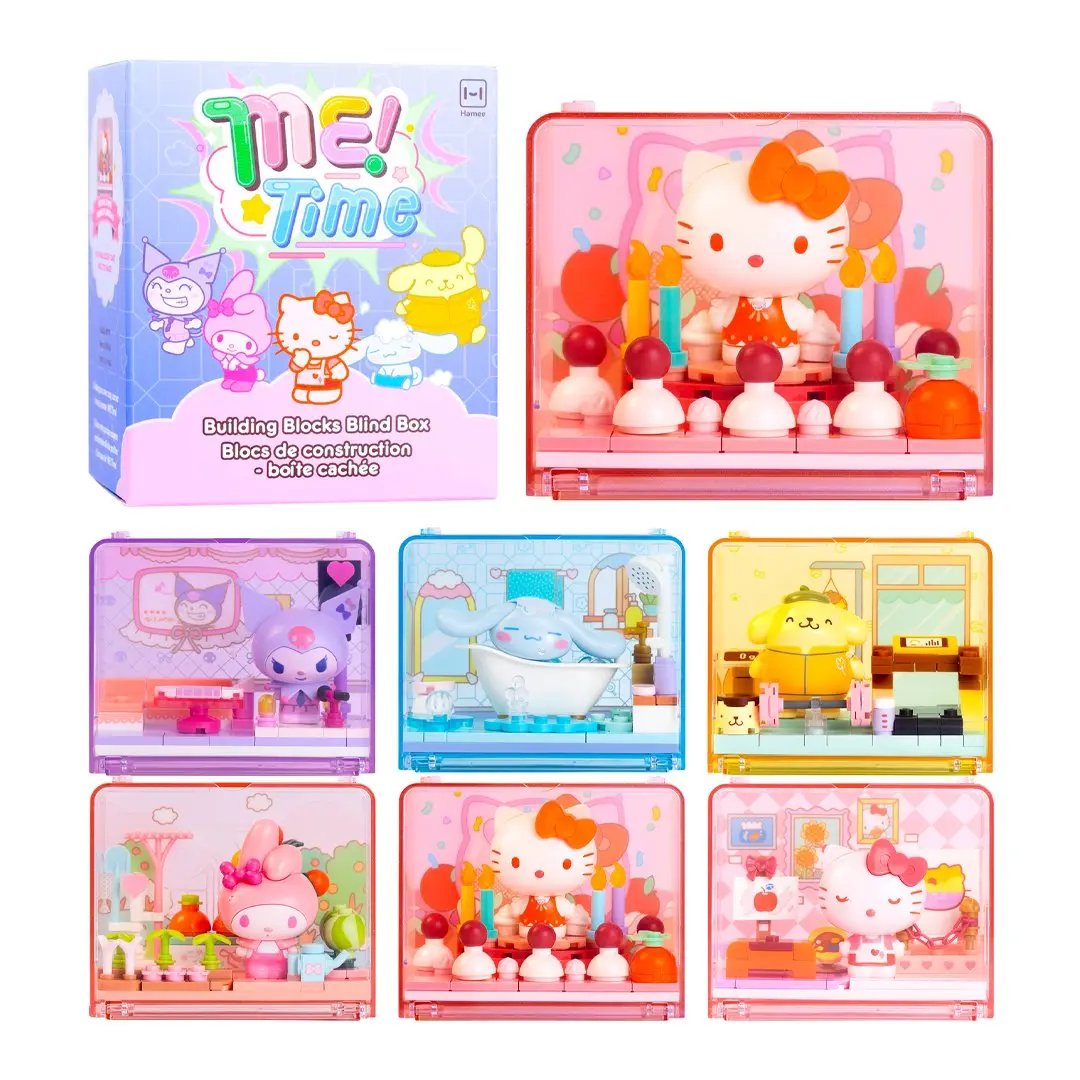 Hamee Sanrio Hello Kitty and Friends Me Time Building Blocks Blind Box, Blind Bag Collectible Toy