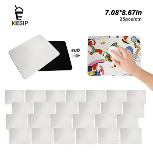 Icesip 25pc/ctn Neopren Sublimation Mouse Pads,Heat Transfer DIY Customizable Mouse Mats for Home Office Gaming