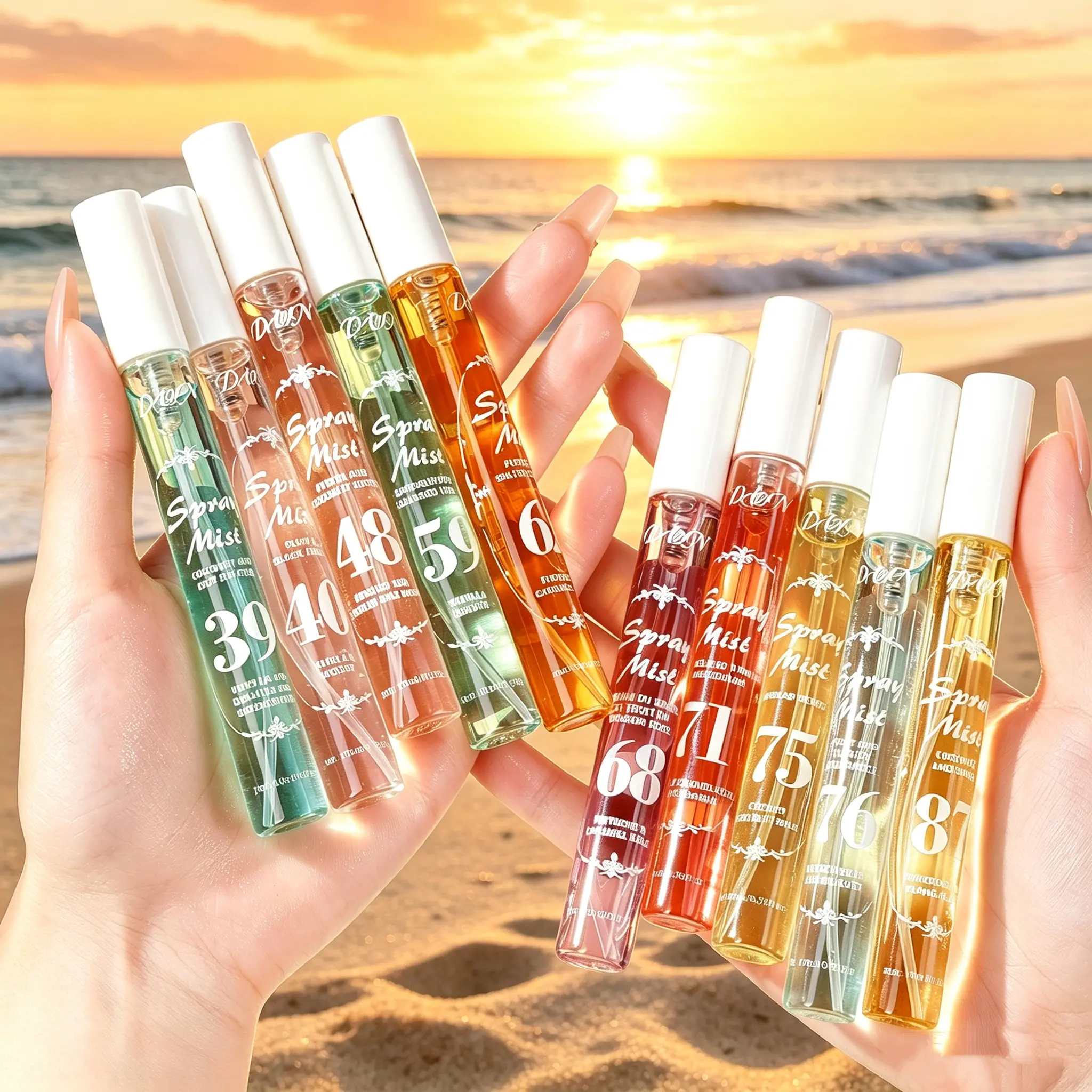 Limited Edition Summer Brazilian Perfume Spray Set, Elegant Perfume Mist, Aromatic Floral Fragrance, Floral & Fruity Scents, Fragrance Sprays, 10 Bottles, Natural Fresh Scent, Ideal for Travel, Home, Office Use, Fragrance Ensemble SetHalloween.