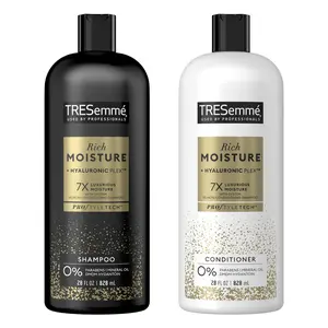 TRESemmé Rich Moisture Shampoo & Conditioner Set, 28 fl oz Each, 7X Moisture for Dry Hair, Paraben-Free, PETA Approved