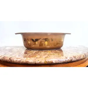 Vintage Pyrex "Early American" pattern oval casserole dish #043