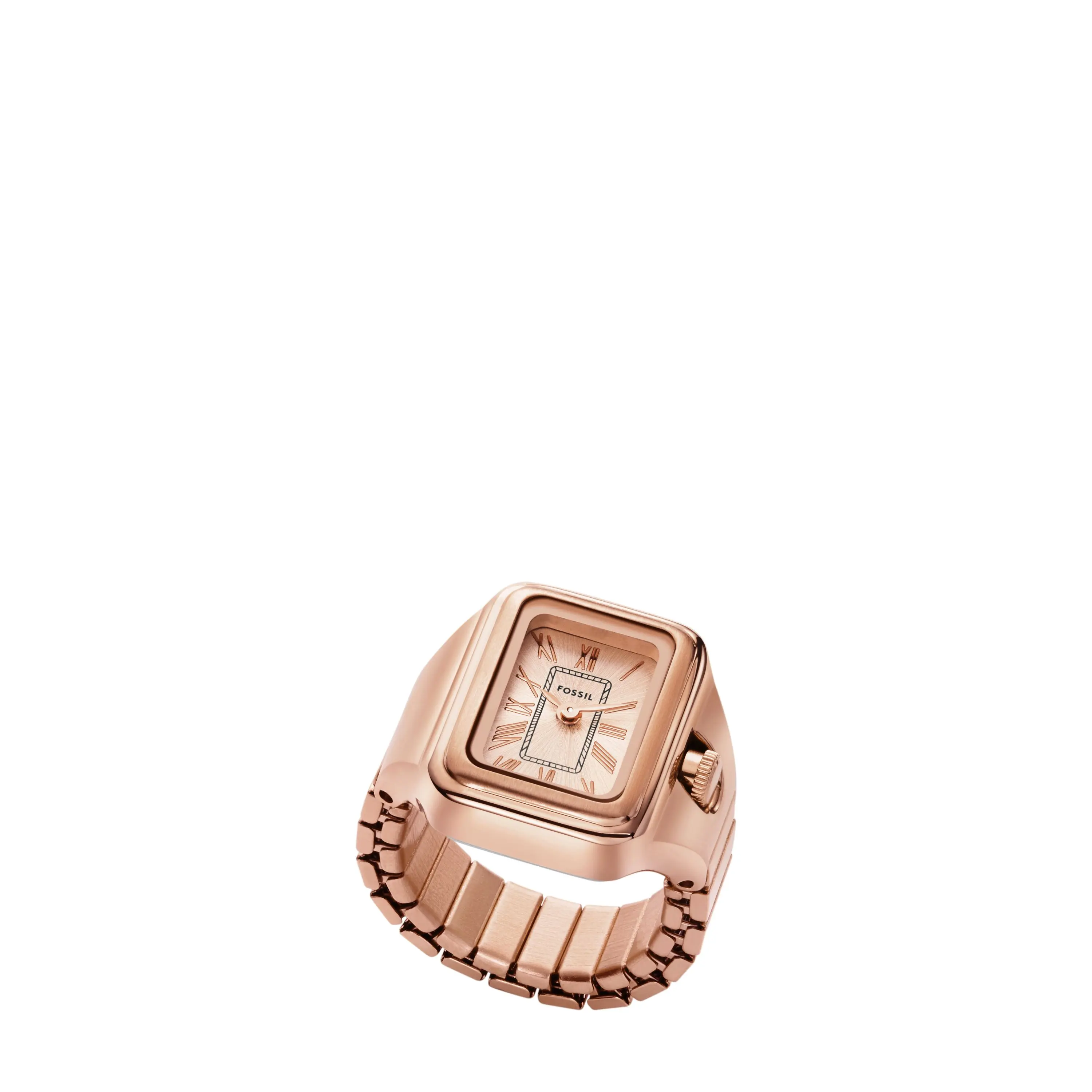 Fossil Women's Raquel Watch Ring 14mm Two-Hand, Rose Gold-Tone Stainless Steel