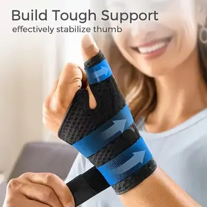Adjustable Thumb & Wrist Stabilizer Brace with Thumb Alignment Assistance & Injury Prevention - Breathable Support Protector for Arthritis, Carpal Tunnel, Fracture, Post-Surgery - Compatible for Sports, fracture management, Wrist