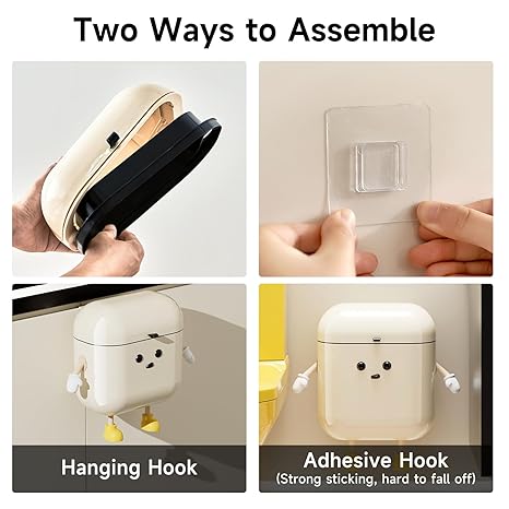 UFORU 3.2-gallon/12-liter kitchen compost bin, can be placed on countertops or under sinks, made of plastic,  can be hung or wall-mounted, suitable for bathrooms, offices, etc. Made of ABS plastic, smooth surface, leak-proof seal. Automatic Dustbin