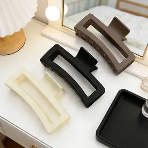 Large Hair Clips for Women, Matte Rectangle Hair Claw Clip - Strong Hold Non-Slip Hair Clips for Thick Long Hair, Fashion Hair Accessories