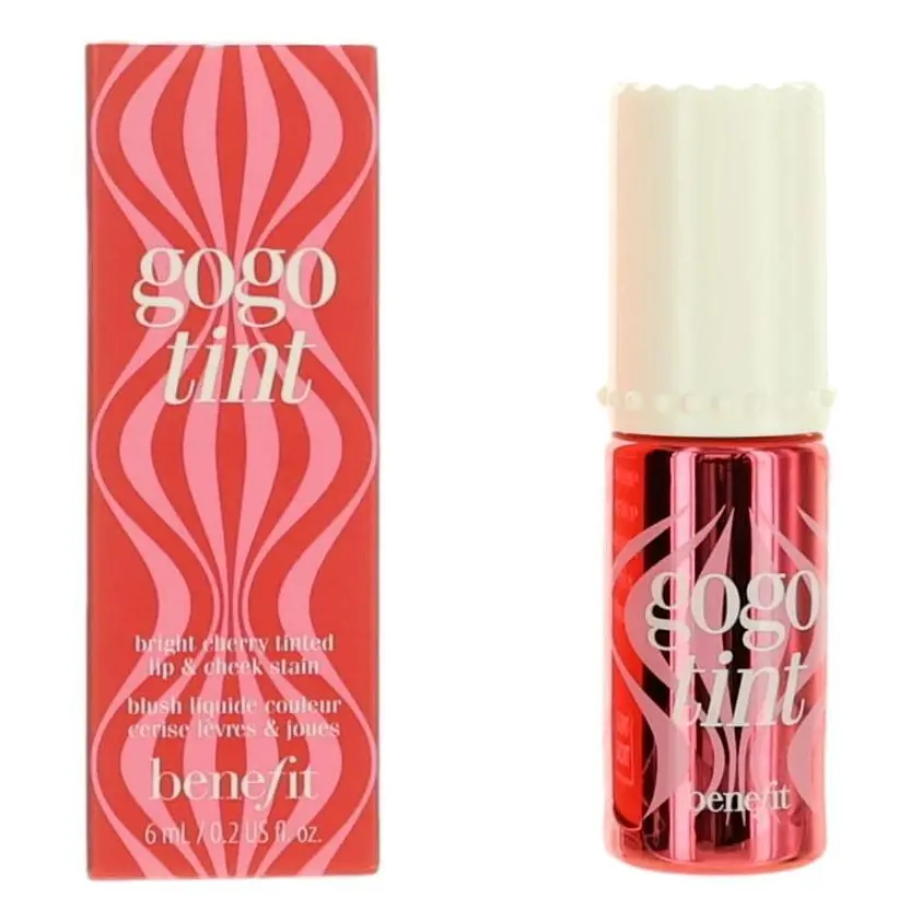 Gogo Tint by Benefit, 0.2 oz Bright Cherry Tinted Lip & Cheek Stain, Cosmetic, 0.2 Fl Oz