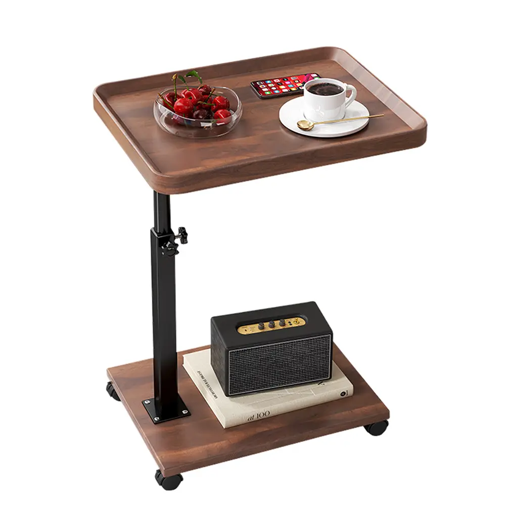 Small square, walnut-colored