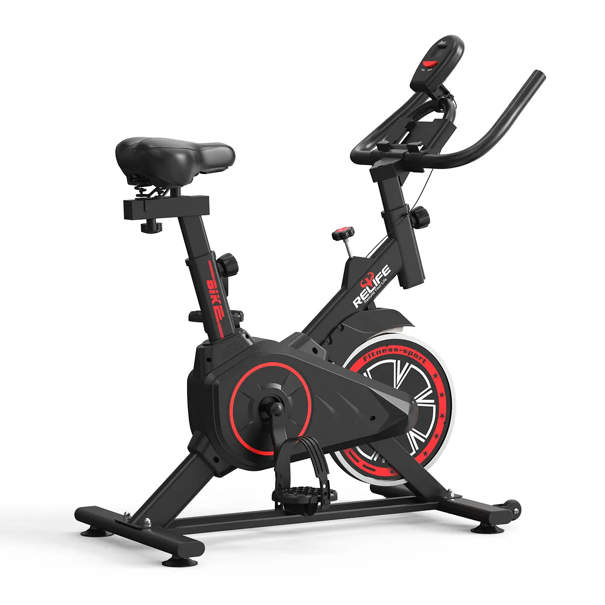 RELIFE Mini Exercise Bike, Compact At Home Gym Equipment with Alloy Steel Frame, Quiet Belt Drive & Adjustable Seat for Quiet Workouts, Home Fitness Equipment, Cardio Trainer, Exercise Equipment