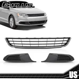 For 2010-2013 2014 Volkswagen VW Jetta Front Lower Grille & Fog Light Cover Kit