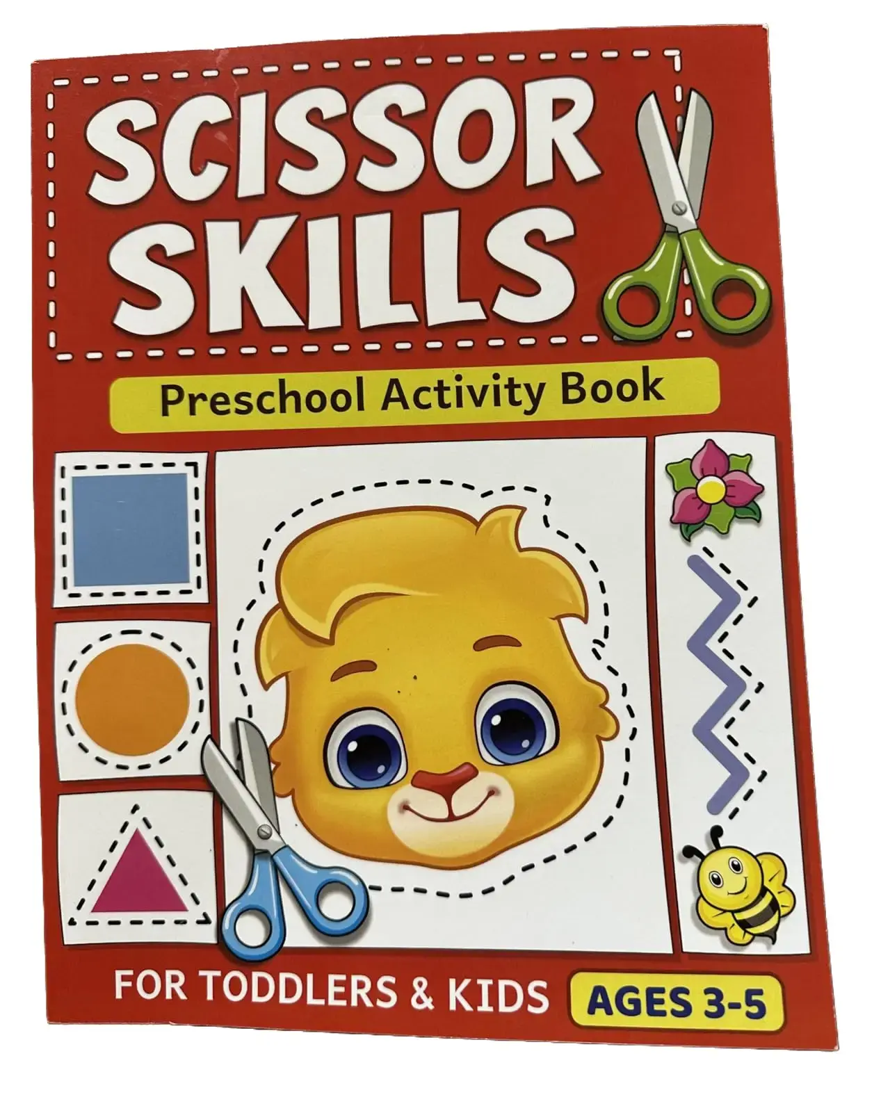 Preschool Learning Book - Scissor Skills Activity Book for Toddlers & Kids Ages 3-5, 101 Fun Cutting & Coloring Exercises to Build Fine Motor Skills & Creativity Childrens Book Preschooler Workbooks
