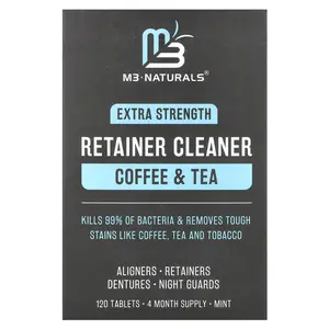 M3 Retainer Cleaner, Coffee & Tea, Mint, 120 Tablets