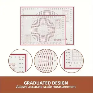 1 PCS Non-Slip Pastry & Kneading Mat – Baking Counter Mat with Measurements, Dough Rolling & Pie Crust Mat, Easy-Clean, Multiple Sizes 41×60.2cm / 51×70.2cm