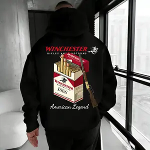 Winchester Men's Hoodie – American Legend 1866 AmmoBox Graphic, Lever Action Rifle Print, Vintage Hunting Apparel, Perfect for Gun Enthusiasts & Cowboy Western Style quarter zip men georgia outfit unisex truck fit clothes cotton gift tee tshirt