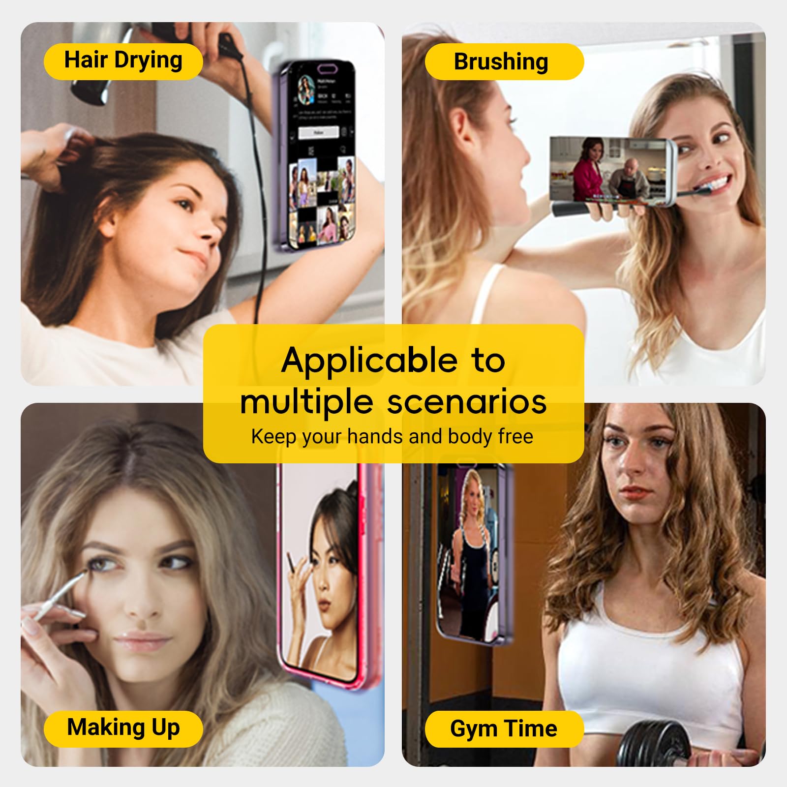 3 PCS Single-sided Silicone Suction Phone Case Mount,Non Slip Suction Cup, Hands-Free Phone Accessories Holder for Selfies and Videos,Silicone Adhesive Stand Sticky for Cell Phone Pink