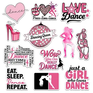 COMBO 12 PCS Dance Stickers Pack for Dancers Teens Dance Lovers Pink Ballet Disco Modern Dance Inspirational Quotes Vinyl Decals Waterproof Patriotic Design for Pharmacy Technicians