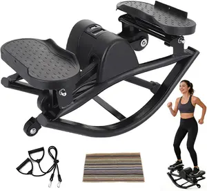 Rock Stepper Side to Side Portable Lateral Rocking Stepper with Digital Display and Non-Slip Mat Mini Steppers for Exercise at Home