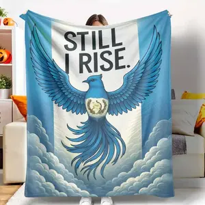 Soft Funny Throw Blanket Majestic Quetzal Flannel Blanket with Guatemala National Bird Print UltraSoft and Warm for Sofa Bed Travel Gifting Independence Day Celebrations Cultural Heritage Pride Present