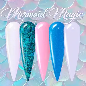 Mermaid Magic Bundle Exclusive Curated Colour Gel Collection Featuring 5 Enchanting Shades for Mermaidcore Nails